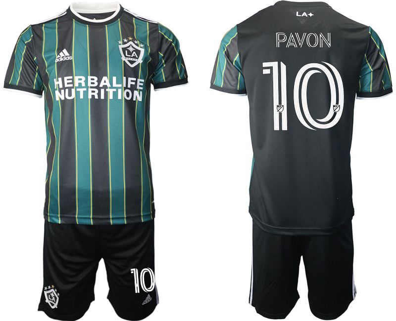 Men 2021-2022 Club Los Angeles Galaxy away black #10 Adidas Soccer Jersey->liverpool jersey->Soccer Club Jersey